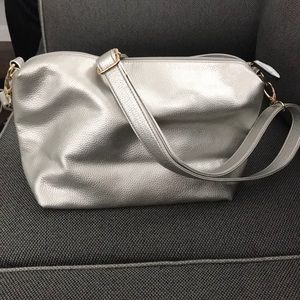 Silver crossbody bag